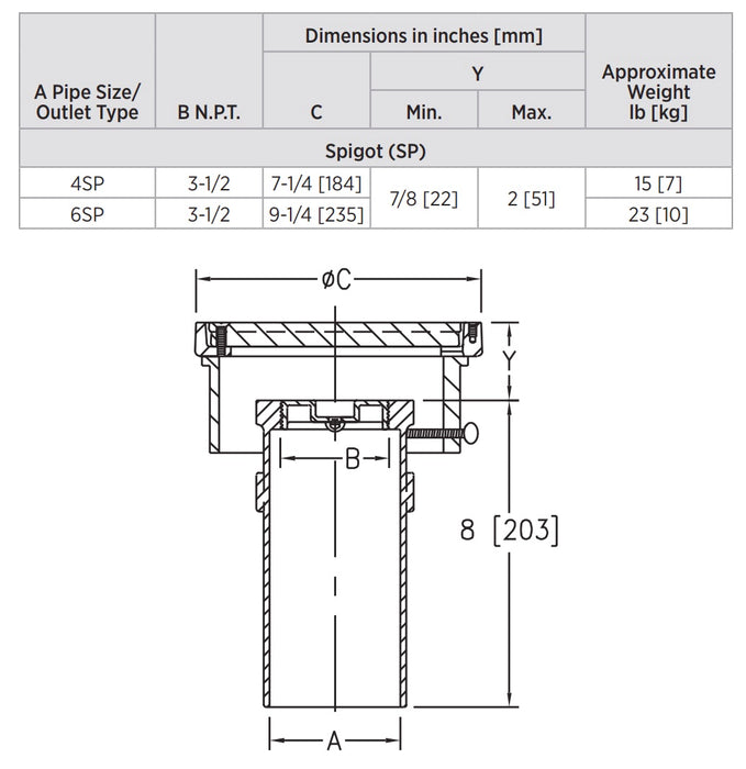 Zurn Z1406 - Cleanout for Caulking to Hub