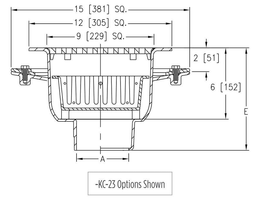 Zurn Z1900 - 12" X 12" Sani-Flor Receptor 6" Sump Depth