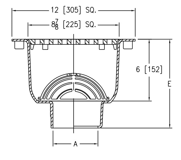 Zurn Z1900 - 12" X 12" Sani-Flor Receptor 6" Sump Depth