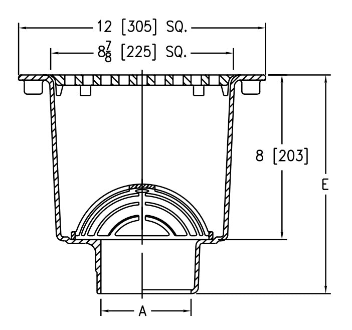 Zurn Z1901 - 12" X 12" Sani-Flor Receptor 8" Sump Depth