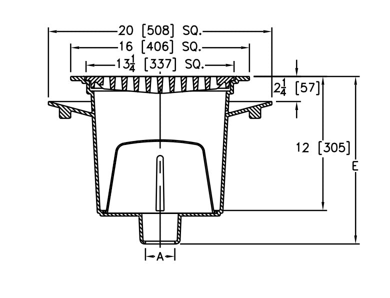 Zurn Z1926 - 16" X 16" Sani-Flor Receptor 12" Sump Depth