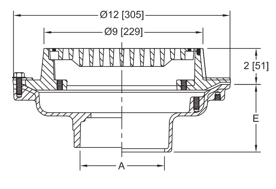 Zurn Z1970 - 9" Shallow Sani-Flor Receptor 3" Sump Depth