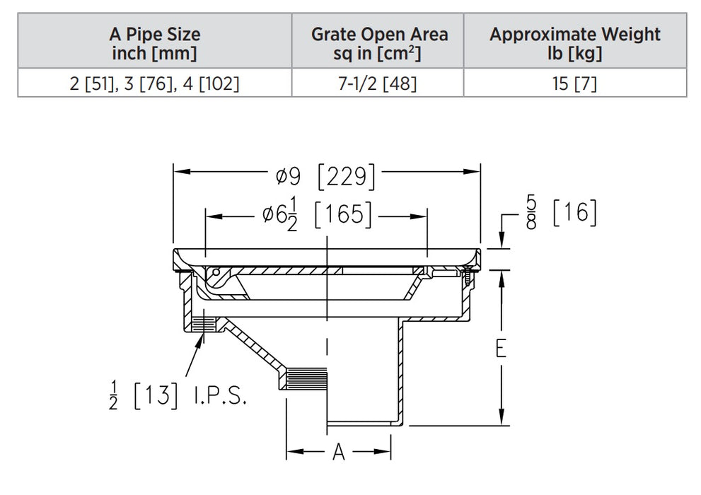 Product Dimensions: See Specification Sheet for Details