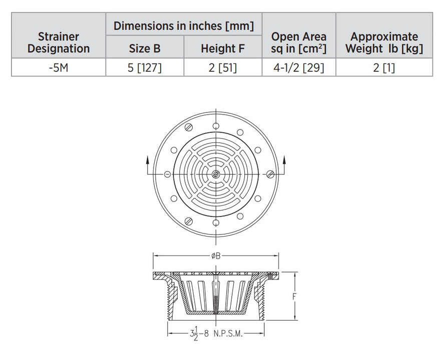 Product Dimensions: See Specification Sheet for Details