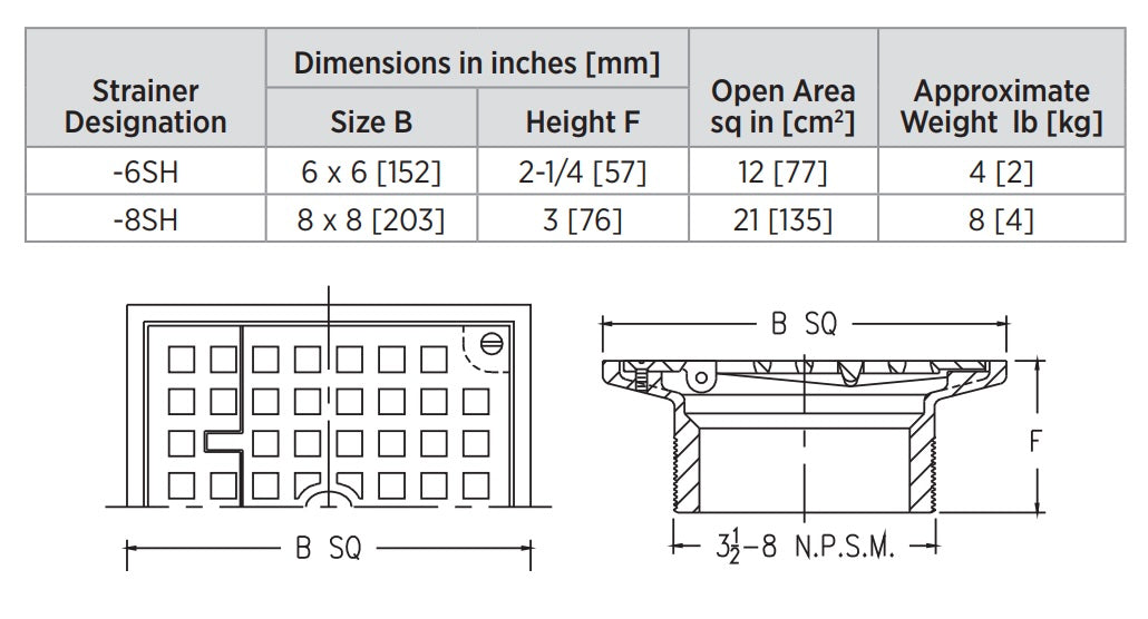 Product Dimensions: See Specification Sheet for Details