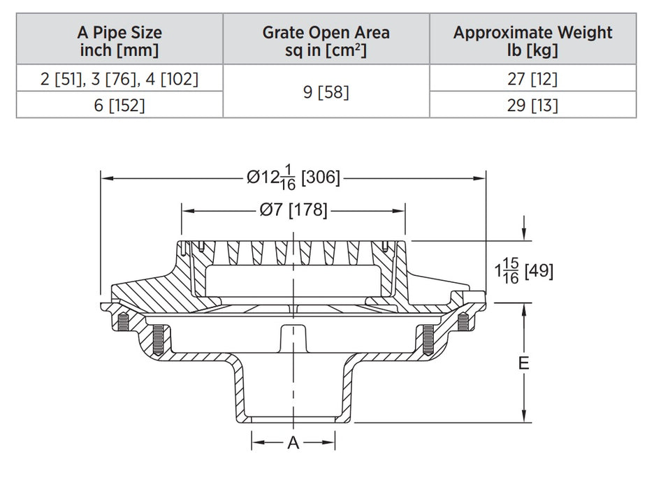 Product Dimensions: See Specification Sheet for Details