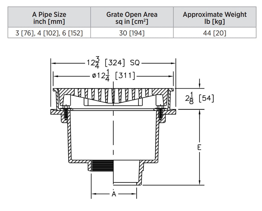 Product Dimensions: See Specification Sheet for Details