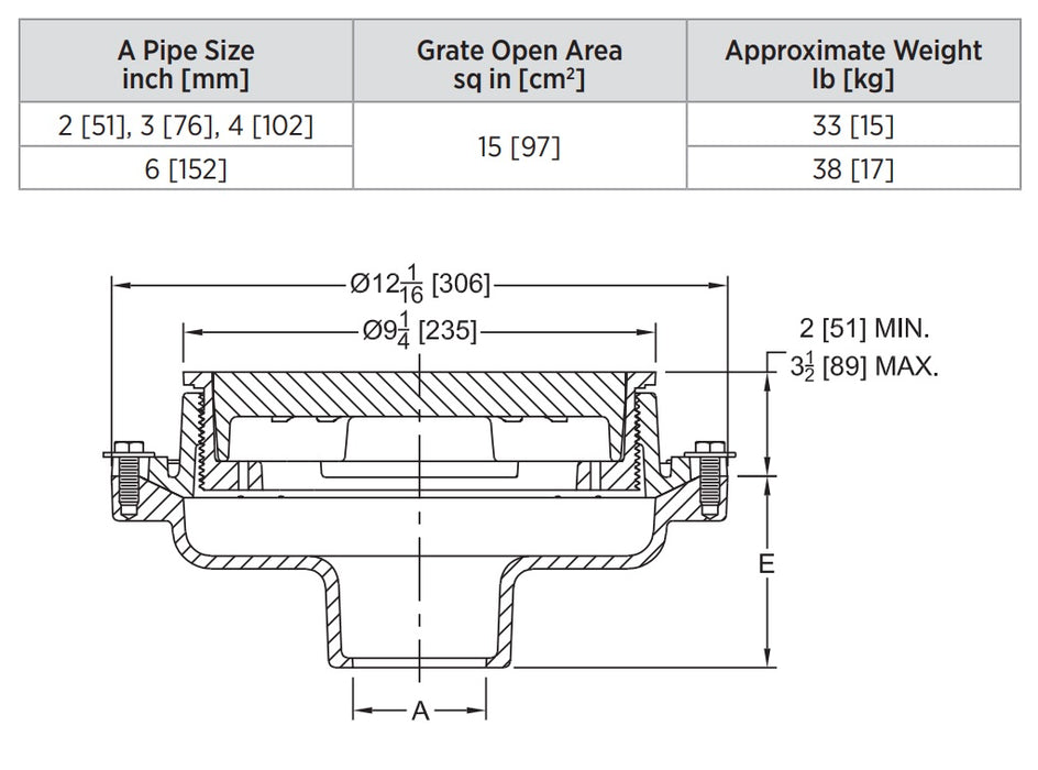 Product Dimensions: See Specification Sheet for Details