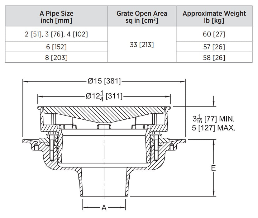 Product Dimensions: See Specification Sheet for Details