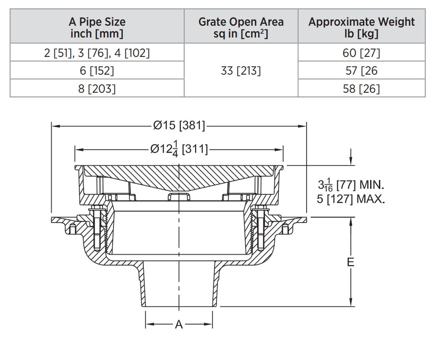 Product Dimensions: See Specification Sheet for Details