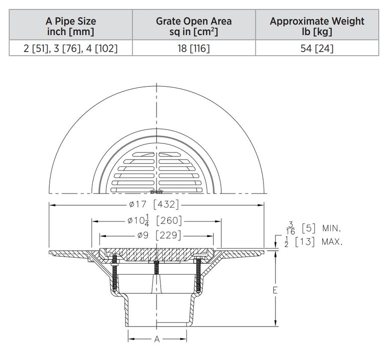 Product Dimensions: See Specification Sheet for Details