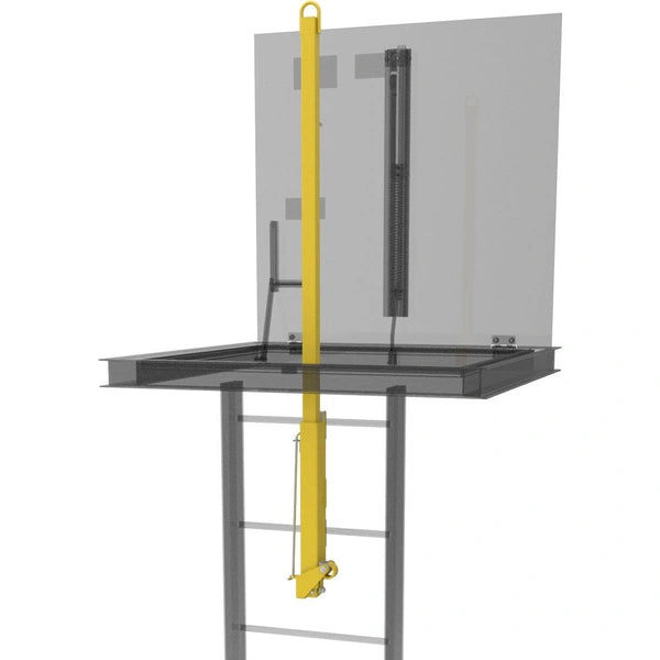 Ladder Safety Post for Roof Hatch - 42" - Steel, Galvanized - BSPG