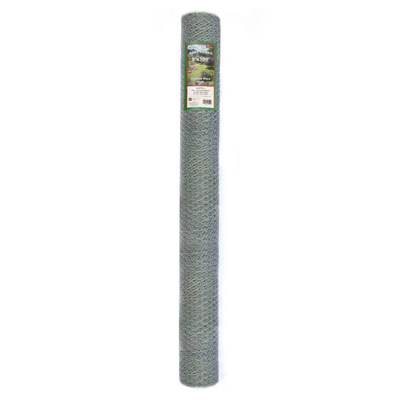 Root Guard 5 foot by 100 foot galvanized gopher wire roll for garden bed protection
