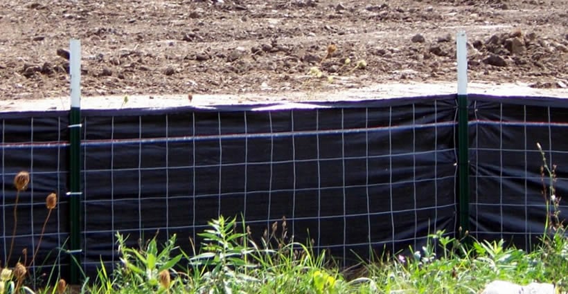 Wire Backed Silt Fence – 42” x 100’ – 100 GSM - 4” x 4” Wire Mesh ...