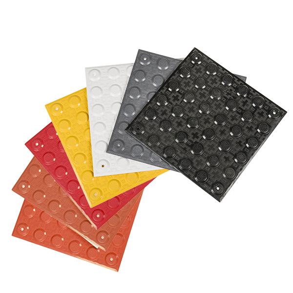Access Tile Colors: Yellow, Black, Dark Grey, Bright White, Safety Red, Colonial Red, Brick Red
