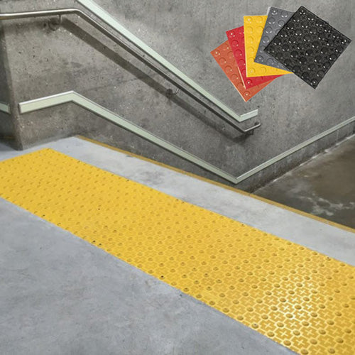 Sidewalk Warning Plate for Blind Pedestrians - ADA Compliant