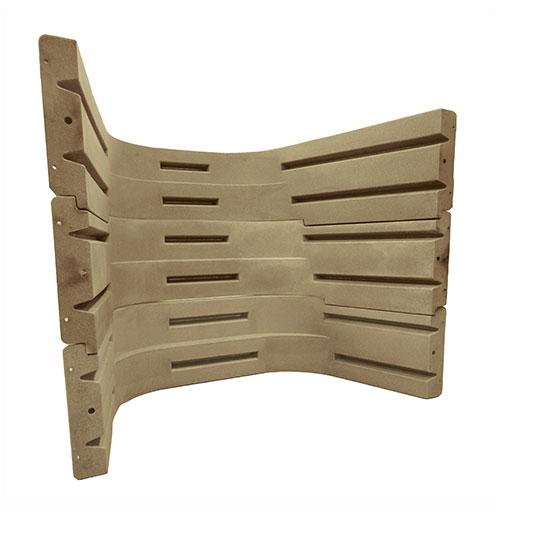 3 section terraced Plastic Wellcraft Egress Window for 5 foot wide window Sandstone Color